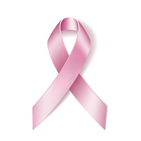 simsearch:400-04271854,k - Realistic pink ribbon isolated on white. Breast cancer awareness symbol. Vector illustration. Stock Photo - Budget Royalty-Free & Subscription, Code: 400-08260387