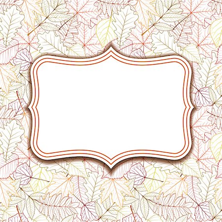 simsearch:400-04228440,k - Frame labels on background with red and yellow autumn leaves. vector illustration. Vector illustration Foto de stock - Super Valor sin royalties y Suscripción, Código: 400-08260399