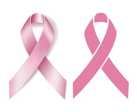 simsearch:400-04271854,k - Realistic pink ribbon isolated on white. Breast cancer awareness symbol. Vector illustration. Stock Photo - Budget Royalty-Free & Subscription, Code: 400-08260390