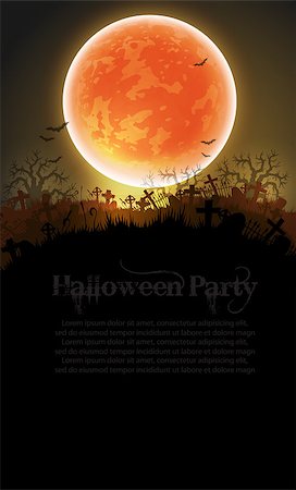 simsearch:400-08260546,k - design template for Halloween party invitations with place for text Fotografie stock - Microstock e Abbonamento, Codice: 400-08260549