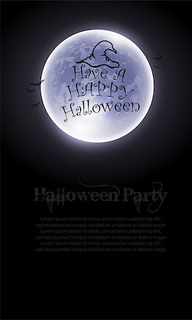 simsearch:400-08260546,k - design template for Halloween party invitations with place for text Fotografie stock - Microstock e Abbonamento, Codice: 400-08260554