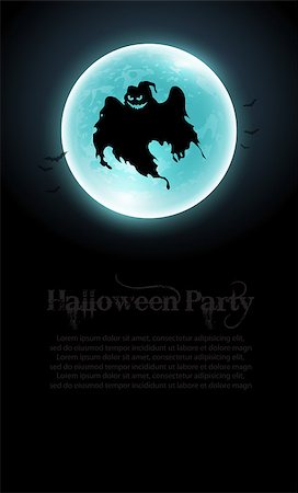 simsearch:400-08260546,k - design template for Halloween party invitations with place for text Fotografie stock - Microstock e Abbonamento, Codice: 400-08260550