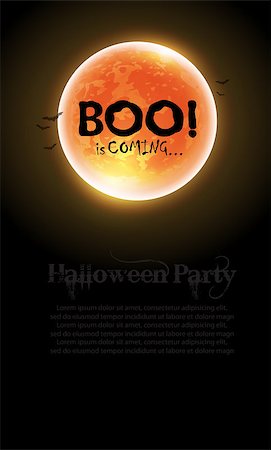 simsearch:400-08260546,k - design template for Halloween party invitations with place for text Fotografie stock - Microstock e Abbonamento, Codice: 400-08260551