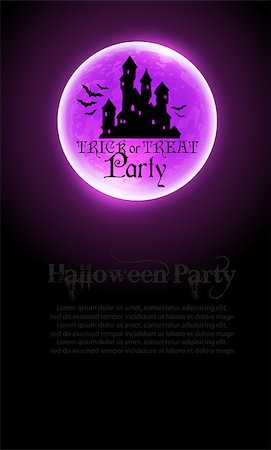 simsearch:400-08260546,k - design template for Halloween party invitations with place for text Fotografie stock - Microstock e Abbonamento, Codice: 400-08260552