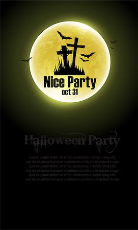 simsearch:400-08260546,k - design template for Halloween party invitations with place for text Fotografie stock - Microstock e Abbonamento, Codice: 400-08260553