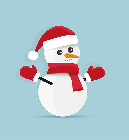 simsearch:400-04771465,k - Christmas greeting card with snowman. Vector Illustration Stock Photo - Budget Royalty-Free & Subscription, Code: 400-08260837