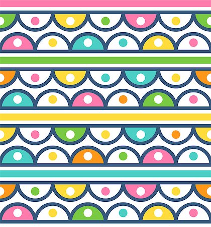 Seamless pattern with cute ornament for wallpaper. Geometric stylish abstract vector background. Colorful flat texture for wrapping. Foto de stock - Super Valor sin royalties y Suscripción, Código: 400-08260877