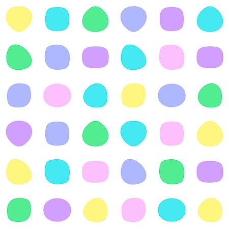 simsearch:400-06640545,k - Colorful vector seamless pattern with round shapes Stock Photo - Budget Royalty-Free & Subscription, Code: 400-08260954