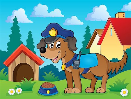 simsearch:400-04598569,k - Police dog theme image 2 - eps10 vector illustration. Stock Photo - Budget Royalty-Free & Subscription, Code: 400-08261029
