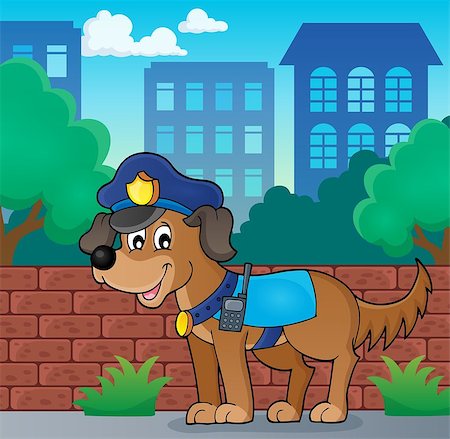 simsearch:400-08262697,k - Police dog theme image 3 - eps10 vector illustration. Stockbilder - Microstock & Abonnement, Bildnummer: 400-08261030