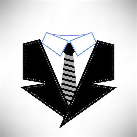 simsearch:400-06795988,k - Business Suit Icon Isolated on White Background Foto de stock - Super Valor sin royalties y Suscripción, Código: 400-08261085