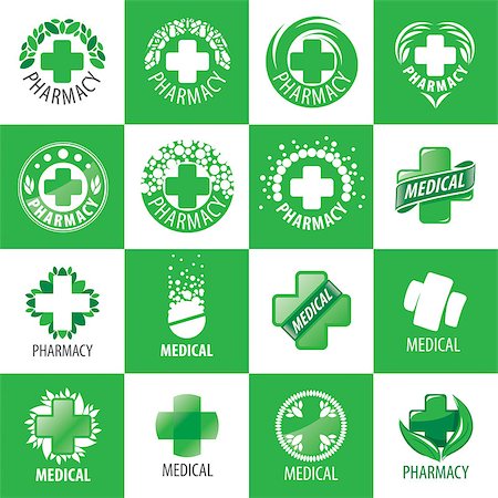 a large set of vector logos for medicine Stock Photo - Budget Royalty-Free & Subscription, Code: 400-08261451