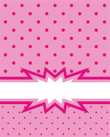 simsearch:400-04609736,k - Elegant pink vector card, advertising or wedding invitation with polka dots. On a white background, you can write your own message Stock Photo - Budget Royalty-Free & Subscription, Code: 400-08261825