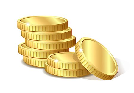 simsearch:400-07262818,k - Stack of gold coins, vector illustration 10 eps Foto de stock - Royalty-Free Super Valor e Assinatura, Número: 400-08261884