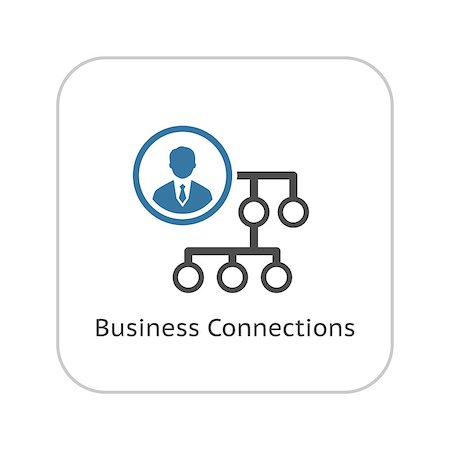 Business Connections Icon. Flat Design. Isolated Illustration. Stock Photo - Budget Royalty-Free & Subscription, Code: 400-08262012