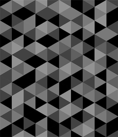 simsearch:400-08675660,k - Tile vector background with black and grey triangle geometric mosaic for seamless decoration wallpaper Stock Photo - Budget Royalty-Free & Subscription, Code: 400-08262122