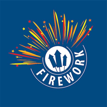 firework carnival - Abstract celebratory vector logo for salutes and fireworks Stock Photo - Budget Royalty-Free & Subscription, Code: 400-08262268