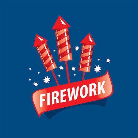 Abstract celebratory vector logo for salutes and fireworks Stock Photo - Budget Royalty-Free & Subscription, Code: 400-08262260