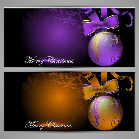 Two Christmas cards of different colors in one frame Fotografie stock - Microstock e Abbonamento, Codice: 400-08262338