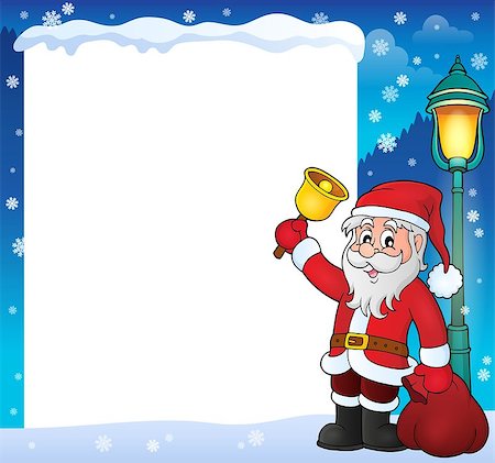 simsearch:400-08259085,k - Santa Claus with bell theme frame 2 - eps10 vector illustration. Stock Photo - Budget Royalty-Free & Subscription, Code: 400-08262700