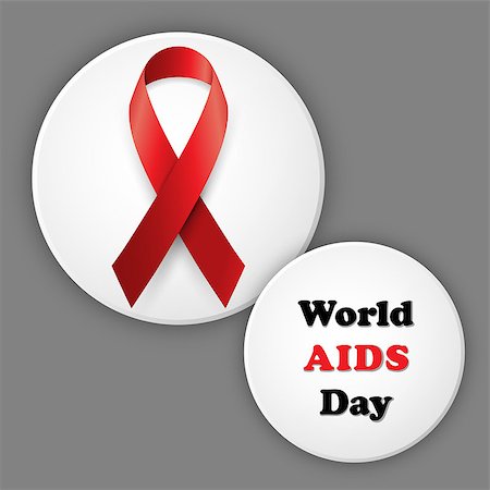 simsearch:400-07257297,k - Vector illustration red ribbon - AIDS, HIV, heart disease, stroke awareness sign Stock Photo - Budget Royalty-Free & Subscription, Code: 400-08262816