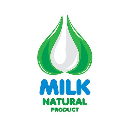 simsearch:400-08262916,k - Universal graphic vector logo for natural dairy products Photographie de stock - Aubaine LD & Abonnement, Code: 400-08262919