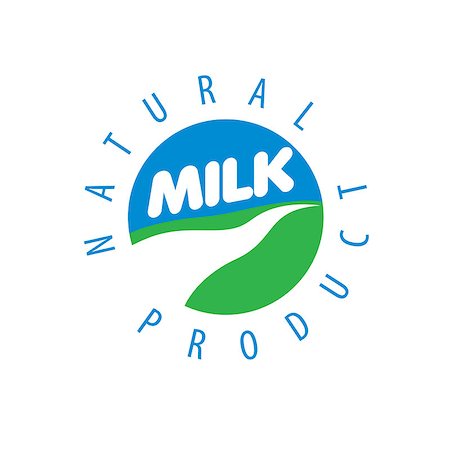 simsearch:400-08262916,k - Universal graphic vector logo for natural dairy products Photographie de stock - Aubaine LD & Abonnement, Code: 400-08262925