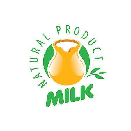 simsearch:400-08262916,k - Universal graphic vector logo for natural dairy products Photographie de stock - Aubaine LD & Abonnement, Code: 400-08262928