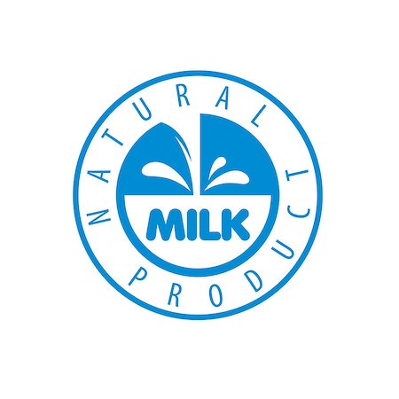 simsearch:400-08262916,k - Universal graphic vector logo for natural dairy products Photographie de stock - Aubaine LD & Abonnement, Code: 400-08262921