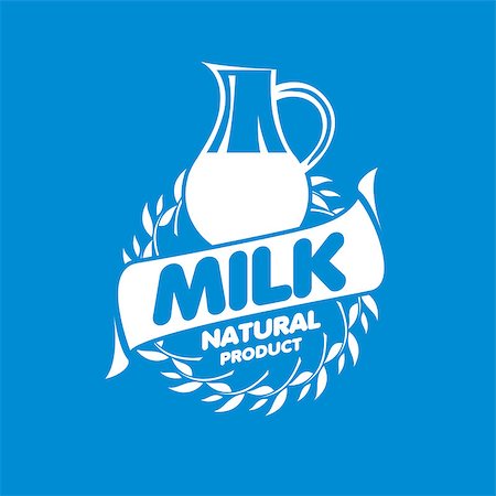 simsearch:400-08262916,k - Universal graphic vector logo for natural dairy products Photographie de stock - Aubaine LD & Abonnement, Code: 400-08262923