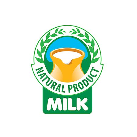 simsearch:400-08262916,k - Universal graphic vector logo for natural dairy products Photographie de stock - Aubaine LD & Abonnement, Code: 400-08262935