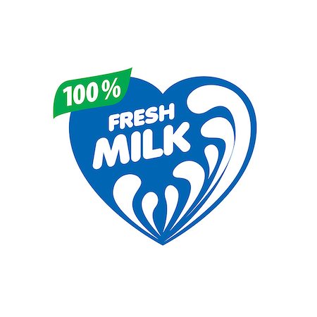 simsearch:400-08262916,k - Universal graphic vector logo for natural dairy products Photographie de stock - Aubaine LD & Abonnement, Code: 400-08262936