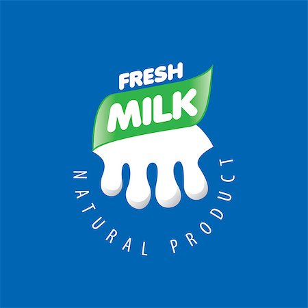 simsearch:400-08262916,k - Universal graphic vector logo for natural dairy products Photographie de stock - Aubaine LD & Abonnement, Code: 400-08262937