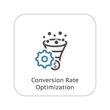 diagrammatic funnel - Conversion Rate Optimisation Icon. Business Concept.  Isolated illustration. Stock Photo - Budget Royalty-Free & Subscription, Code: 400-08263523