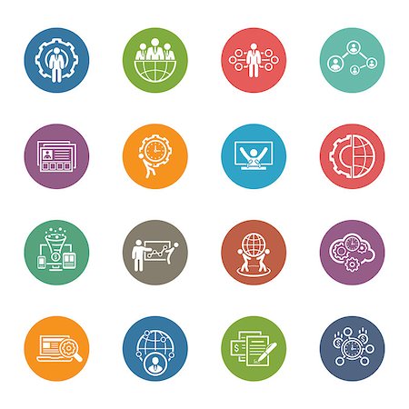 simsearch:400-08408545,k - Flat Design Icons Set. Business and Finance. Isolated Illustration. Stock Photo - Budget Royalty-Free & Subscription, Code: 400-08263567
