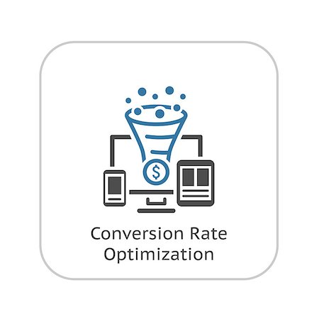 diagrammatic funnel - Conversion Rate Optimisation Icon. Business Concept.  Isolated illustration. Stock Photo - Budget Royalty-Free & Subscription, Code: 400-08263570