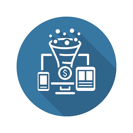 diagrammatic funnel - Conversion Rate Optimisation Icon. Business Concept.  Isolated illustration. Stock Photo - Budget Royalty-Free & Subscription, Code: 400-08263588