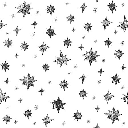 sasha2538 (artist) - Seamless stars pattern. Hand drawn abstract background in vector format Stockbilder - Microstock & Abonnement, Bildnummer: 400-08263658