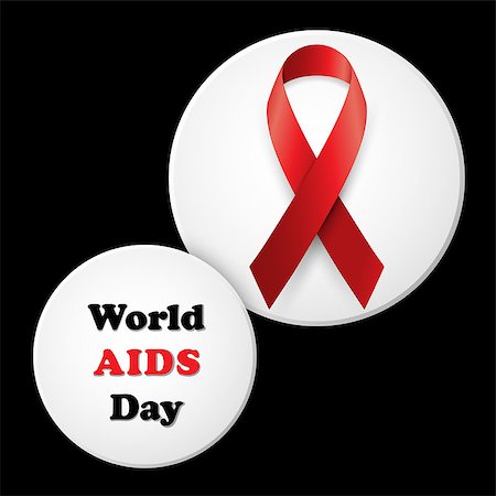 simsearch:400-04271854,k - Vector illustration red ribbon - AIDS, HIV, heart disease, stroke awareness sign Stock Photo - Budget Royalty-Free & Subscription, Code: 400-08263734