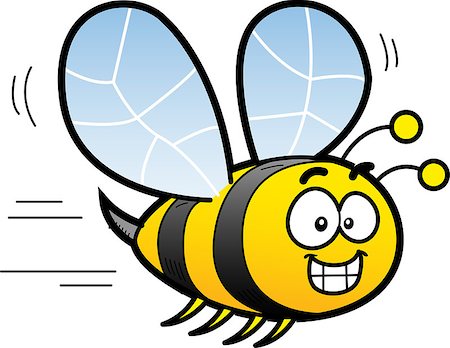 queen bee - Happy Smiling Cartoon Bee Flying Stock Photo - Budget Royalty-Free & Subscription, Code: 400-08263926