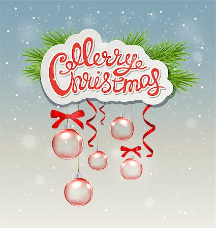 simsearch:400-08813741,k - Christmas background with greeting inscription and red decorations Photographie de stock - Aubaine LD & Abonnement, Code: 400-08263969
