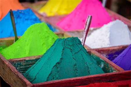 dyeing colorful pic - Colorful powders in Kathmandu, Nepal Stock Photo - Budget Royalty-Free & Subscription, Code: 400-08284628