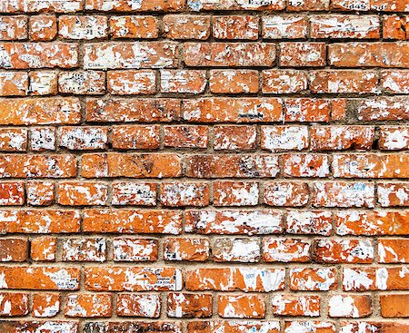 Grungy brick wall texture with remains of torn posters Stock Photo - Budget Royalty-Free & Subscription, Code: 400-08284629