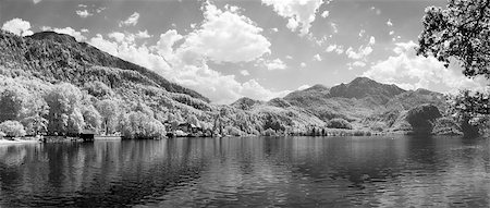 An infrared image of the Forchensee in Bavaria Germany Stock Photo - Budget Royalty-Free & Subscription, Code: 400-08285251