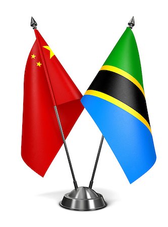 simsearch:400-08160601,k - China and Tanzania - Miniature Flags Isolated on White Background. Photographie de stock - Aubaine LD & Abonnement, Code: 400-08285740