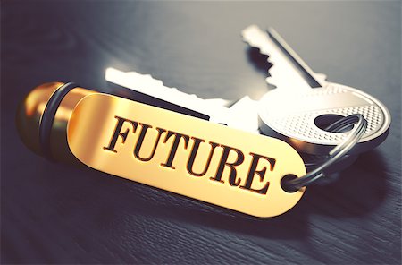 simsearch:400-08289045,k - Future Concept. Keys with Golden Keyring on Black Wooden Table. Closeup View, Selective Focus, 3D Render. Toned Image. Stock Photo - Budget Royalty-Free & Subscription, Code: 400-08285753