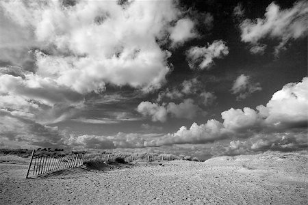 simsearch:400-07832547,k - Black and white image of Walberswick Beach, Suffolk, England Fotografie stock - Microstock e Abbonamento, Codice: 400-08285834