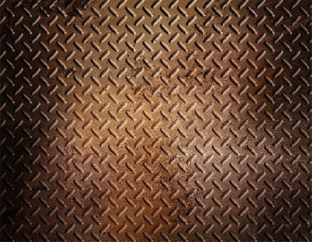simsearch:400-05901999,k - Diamond plate metal background with grunge rusty effect Stock Photo - Budget Royalty-Free & Subscription, Code: 400-08286060
