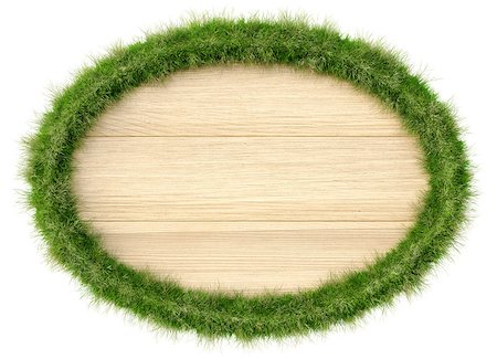 simsearch:400-04420614,k - Wooden billboard with edges from grass. isolated on a white background. Stock Photo - Budget Royalty-Free & Subscription, Code: 400-08286080