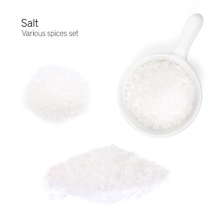 simsearch:400-08376668,k - Salt. Isolated on white background Stock Photo - Budget Royalty-Free & Subscription, Code: 400-08286645